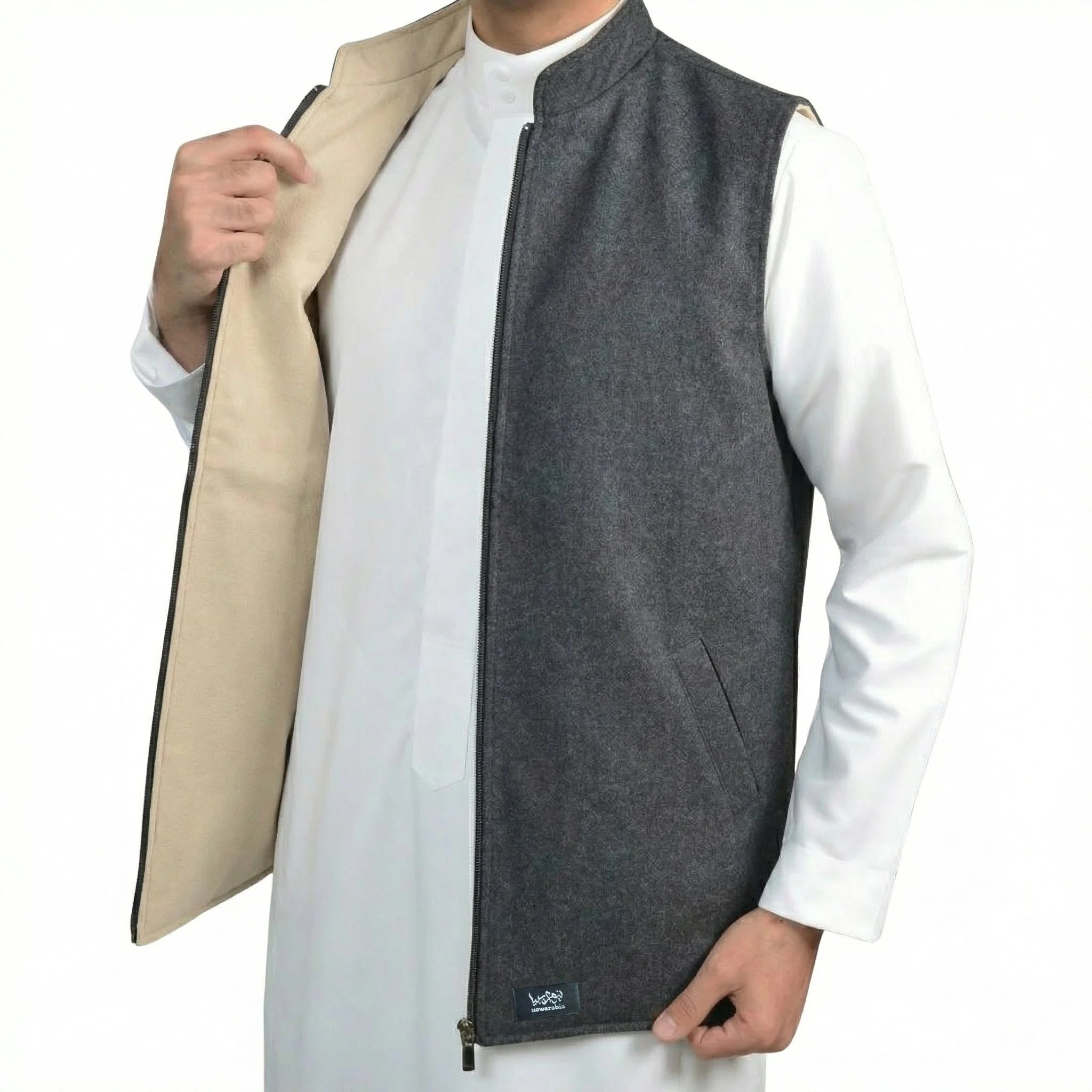 Double-Sided Melton Waistcoat - Product Image