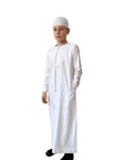 Emirati Kids Thobe - White / 28 - Apparel & Accessories