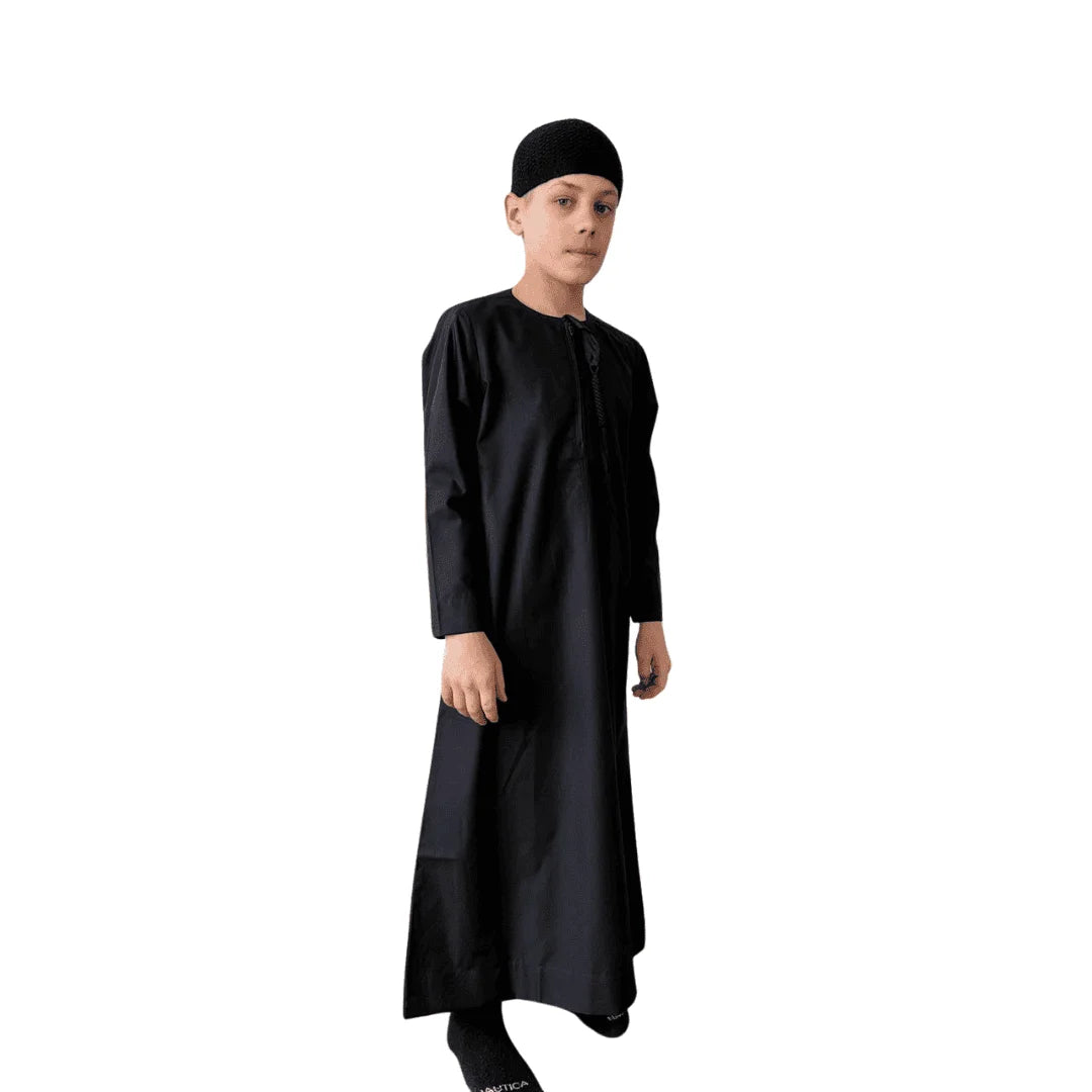Emirati Kids Thobe - Black / 28 - Apparel &amp; Accessories