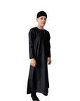 Emirati Kids Thobe - Black / 28 - Apparel & Accessories