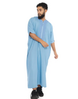Essential Moroccan Thobe - Sky Blue / 52 - Apparel &