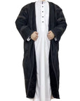 Person wearing a black and white traditional farwa outfit 
