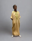 Caramel Kids Shiny Moroccan Thobe Collection - Golden / 40 - Apparel