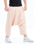 Cream Moroccan Men's Loose Fit Saroual Trousers - newarabia